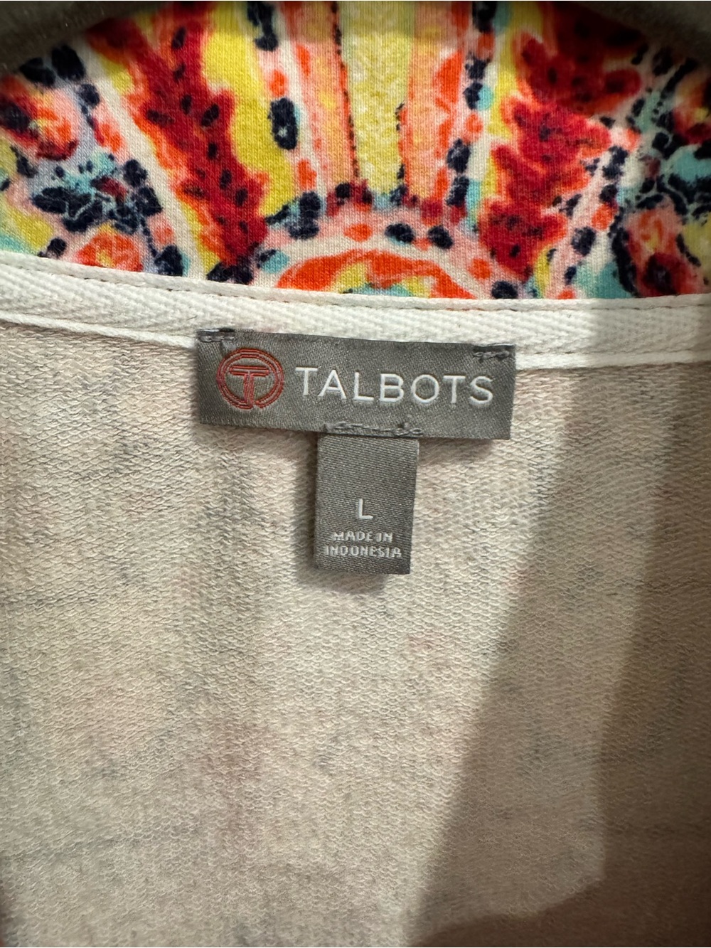 Talbots Multicolor Paisley Pullover with Cream Exterior - Picture 2 of 3